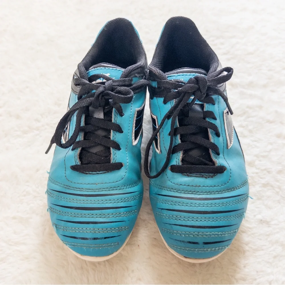 Kids Blue and Black Soccer Shoes